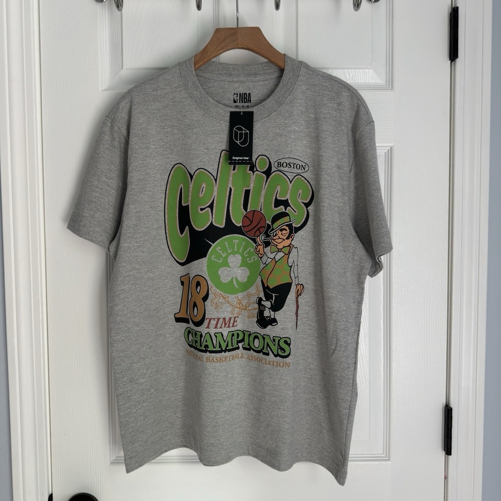 NWT NBA Boston Celtics Men's Graphic T-Shirt Grey Size Medium